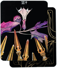 Load image into Gallery viewer, BOTANICA: A Tarot Deck About the Language of Flowers 7 swords