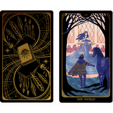 Load image into Gallery viewer, Literary Tarot Deck the world card